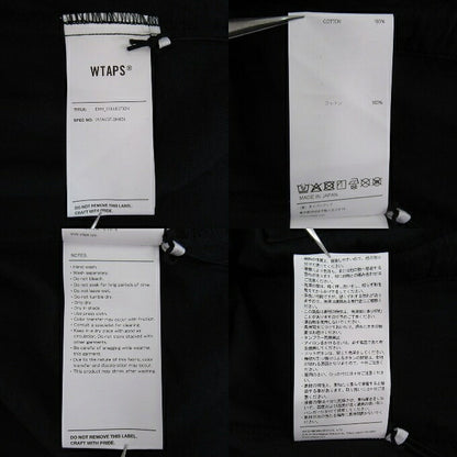 WTAPS 25AW CHAMBER Long Sleeve Twill Hoodie Black Size 04