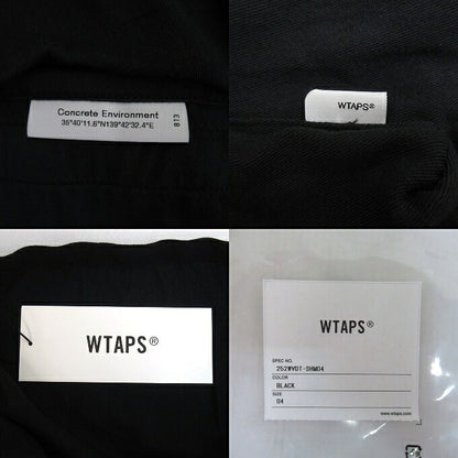 WTAPS 25AW CHAMBER Long Sleeve Twill Hoodie Black Size 04