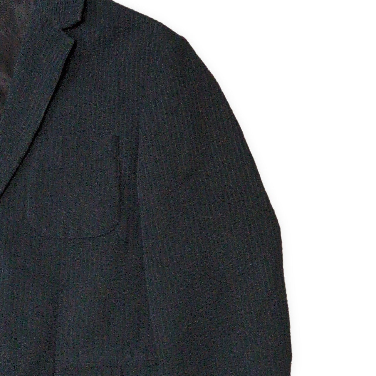THE SHINZONE Seersucker Stripe Cotton Blazer Navy Size 40R