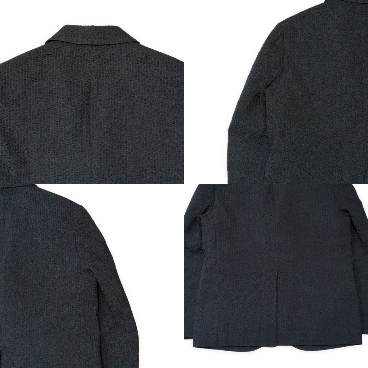 THE SHINZONE Seersucker Stripe Cotton Blazer Navy Size 40R