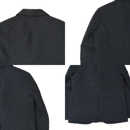 THE SHINZONE Seersucker Stripe Cotton Blazer Navy Size 40R