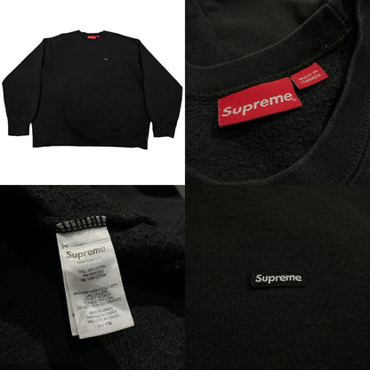 Supreme Small Box Crewneck Black Sweatshirt Size M