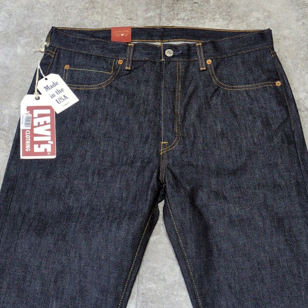 LEVI'S LVC 1966 501 Double Name Selvedge Jeans Blue Size W34