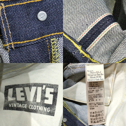 LEVI'S LVC 1966 501 Double Name Selvedge Jeans Blue Size W34