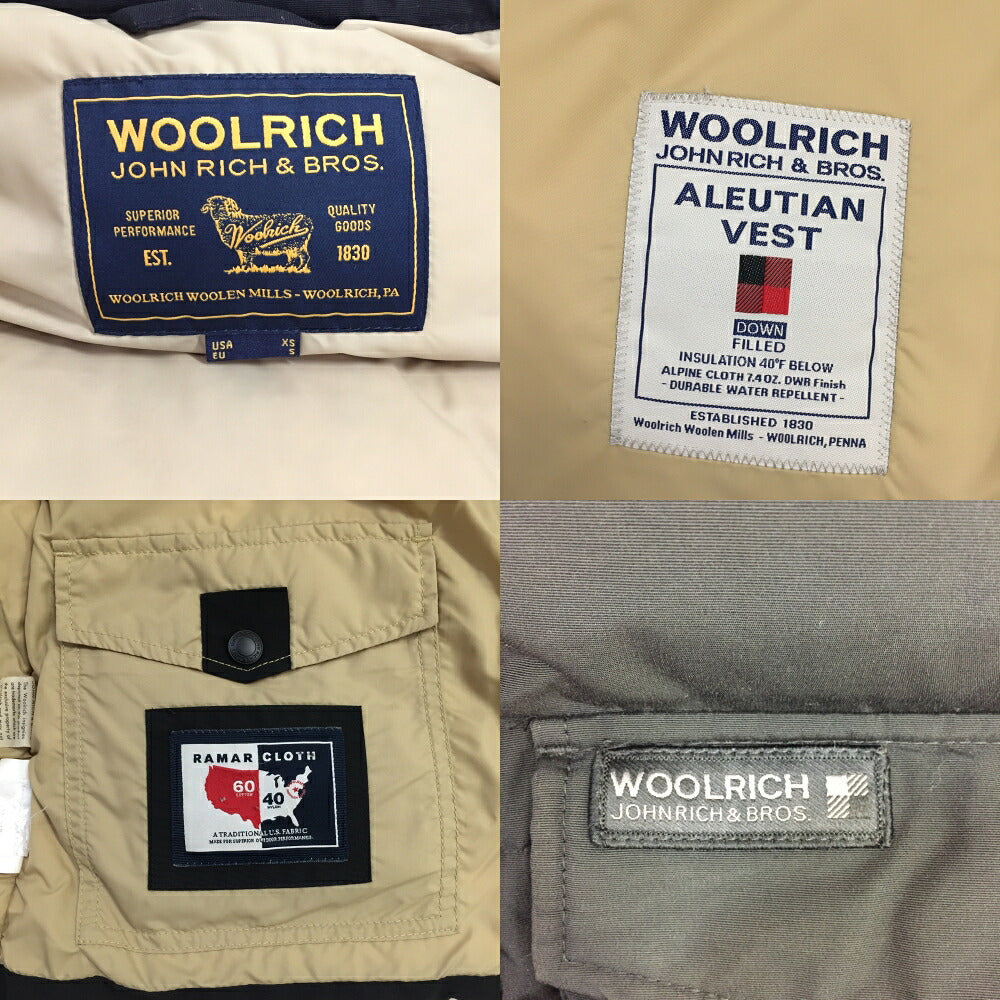 WOOLRICH Aleutian Black Down Vest Size USA