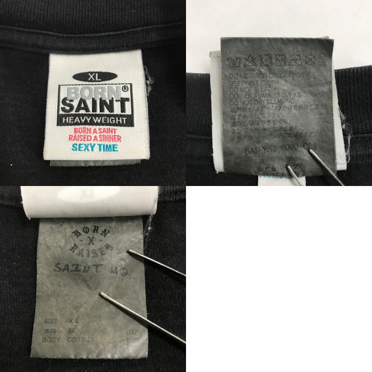 SAINT Mxxxxxx BORN SAINT Long Sleeve T-Shirt Black Size XL