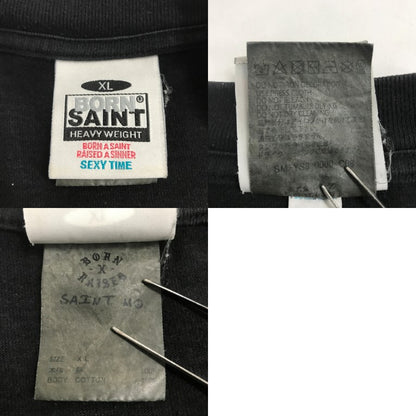 SAINT Mxxxxxx BORN SAINT Long Sleeve T-Shirt Black Size XL