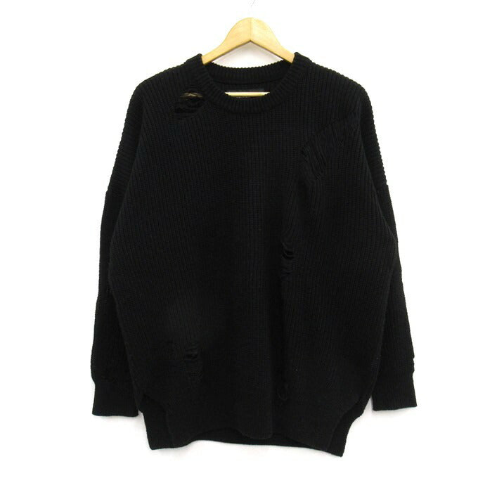 NEIGHBORHOOD SAVAGE Crew Knit Sweater Black Size S