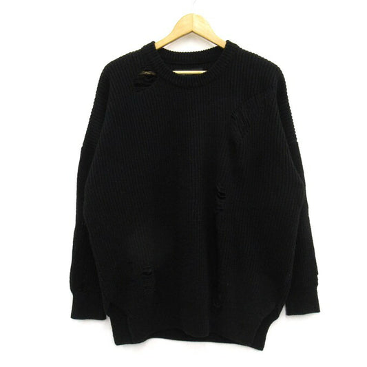 NEIGHBORHOOD SAVAGE Crew Knit Sweater Black Size S
