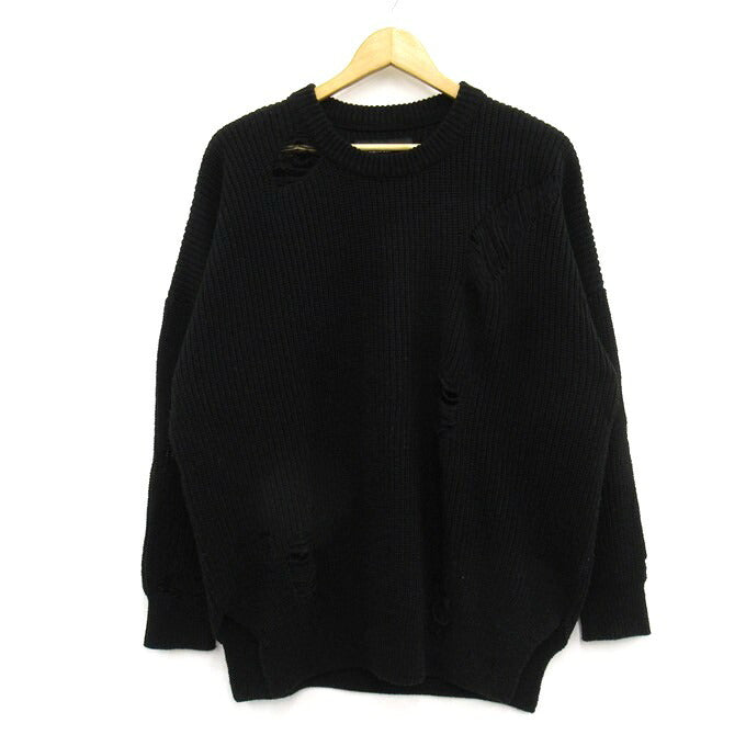 NEIGHBORHOOD SAVAGE Crew Knit Sweater Black Size S