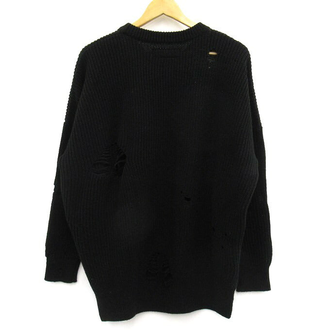 NEIGHBORHOOD SAVAGE Crew Knit Sweater Black Size S