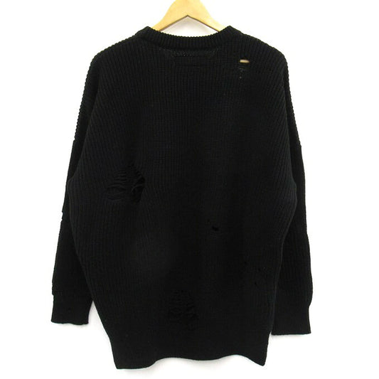 NEIGHBORHOOD SAVAGE Crew Knit Sweater Black Size S