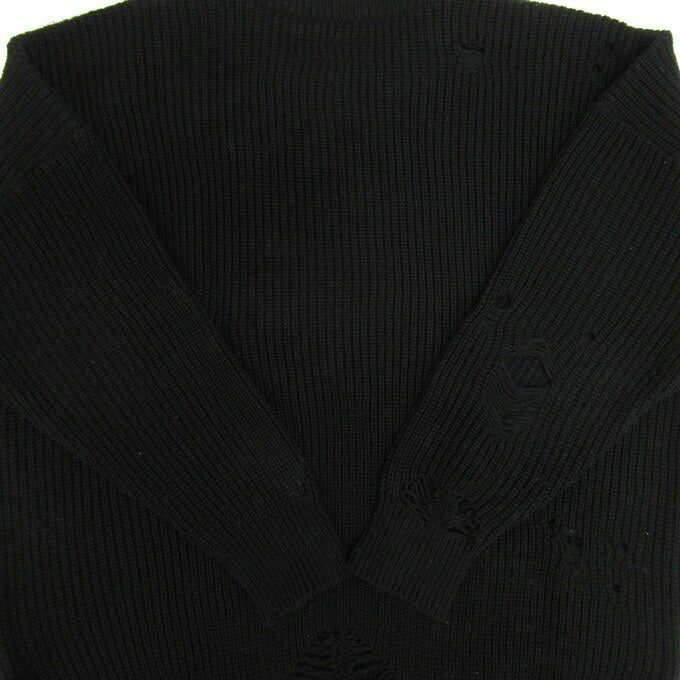NEIGHBORHOOD SAVAGE Crew Knit Sweater Black Size S
