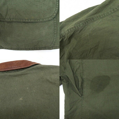 BANANA REPUBLIC Khaki Collar Leather Hunting Jacket Size M