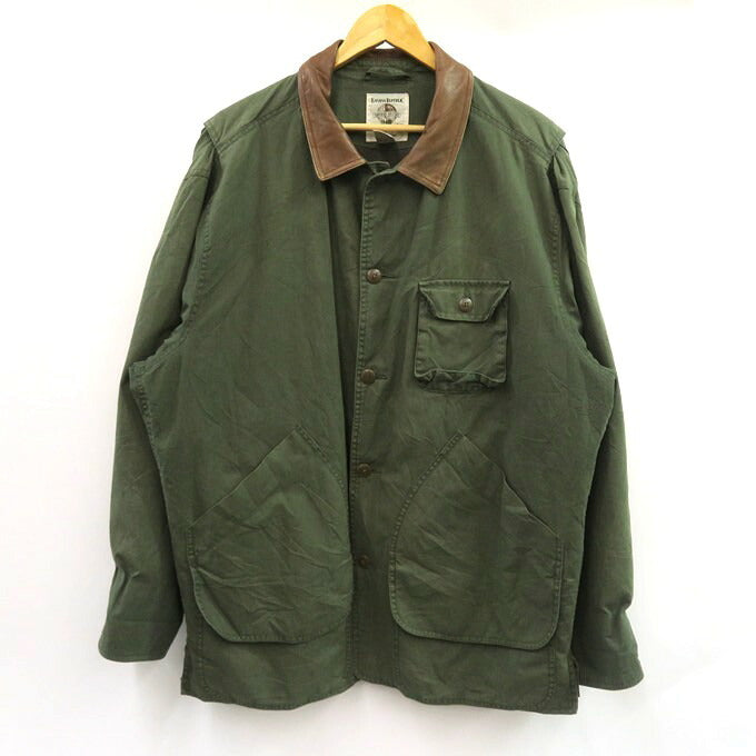 BANANA REPUBLIC Khaki Collar Leather Hunting Jacket Size M