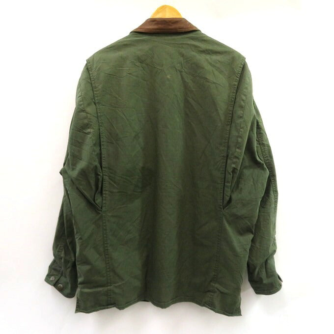 BANANA REPUBLIC Khaki Collar Leather Hunting Jacket Size M