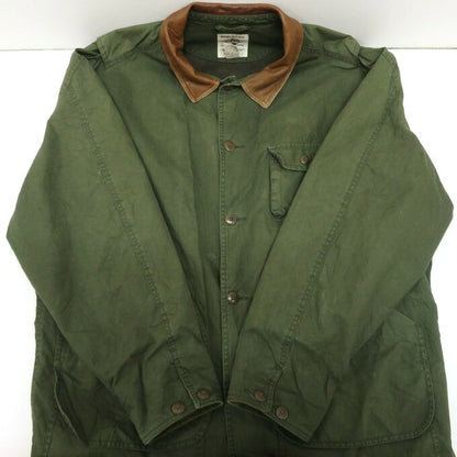 BANANA REPUBLIC Khaki Collar Leather Hunting Jacket Size M