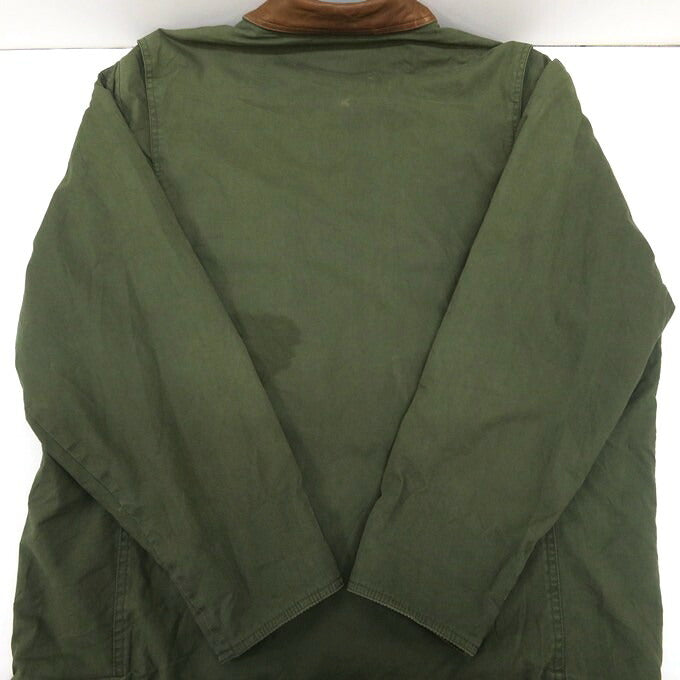 BANANA REPUBLIC Khaki Collar Leather Hunting Jacket Size M