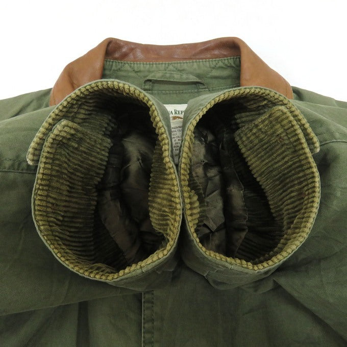 BANANA REPUBLIC Khaki Collar Leather Hunting Jacket Size M