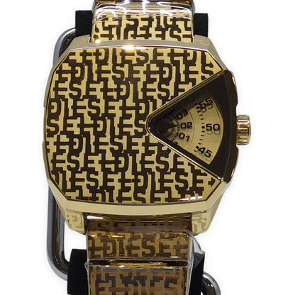 DIESEL D.V.A. DZ2178 Gold Square Steel Watch Size ONE SIZE