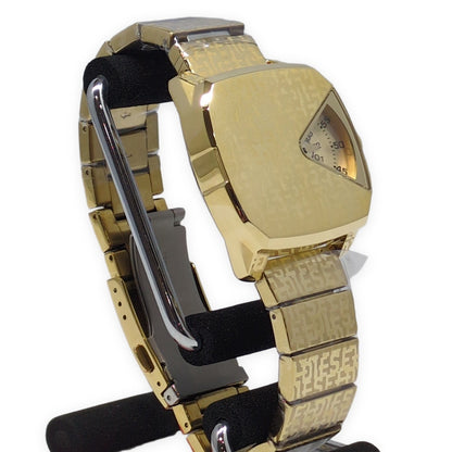 DIESEL D.V.A. DZ2178 Gold Square Steel Watch Size ONE SIZE