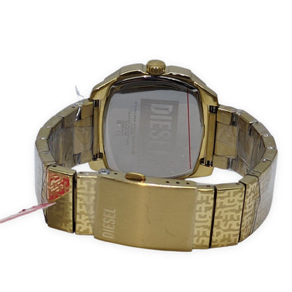 DIESEL D.V.A. DZ2178 Gold Square Steel Watch Size ONE SIZE
