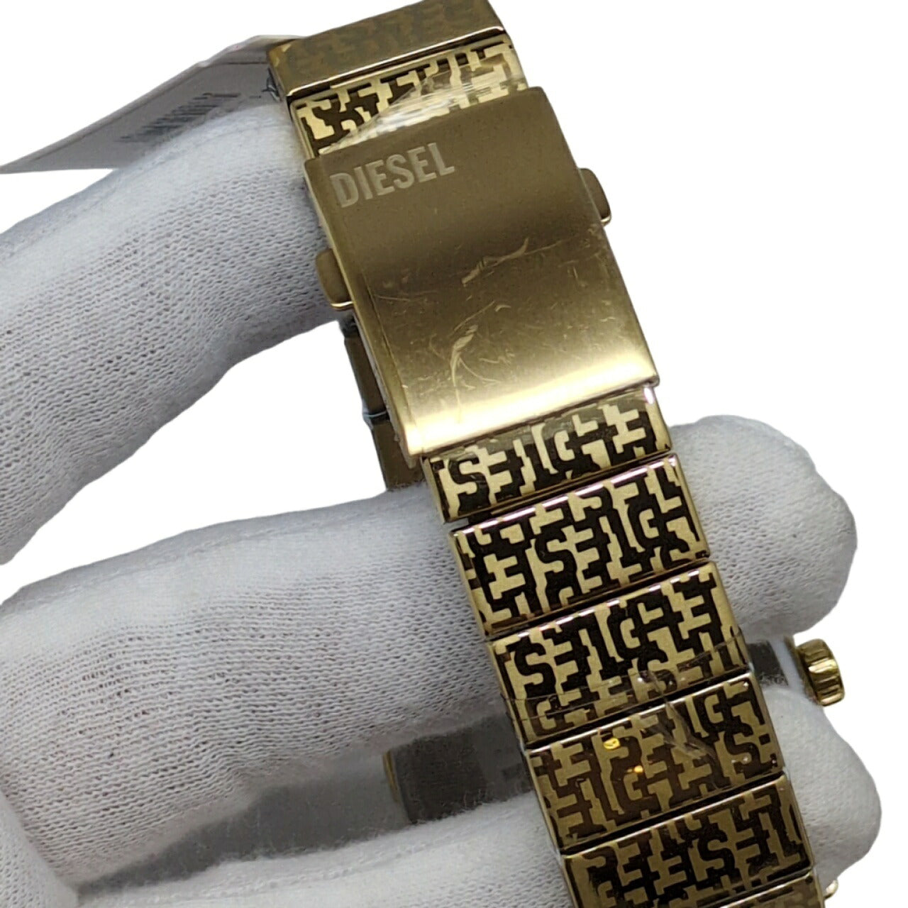 DIESEL D.V.A. DZ2178 Gold Square Steel Watch Size ONE SIZE