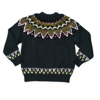COOHEM 22AW Green Wool Mohair Nordic Sweater Size XL