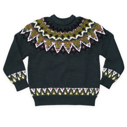 COOHEM 22AW Green Wool Mohair Nordic Sweater Size XL