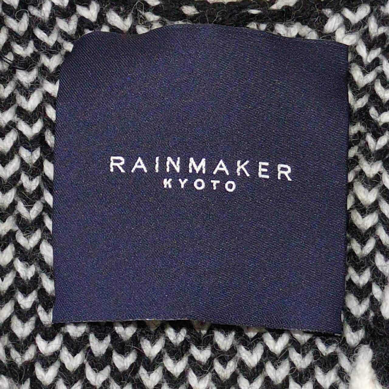 RAINMAKER KYOTO 16AW No Collar Wool Pattern Jacket Size 46