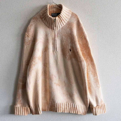Polo Ralph Lauren Tie-dye Half-zip Knit Sweater Size M