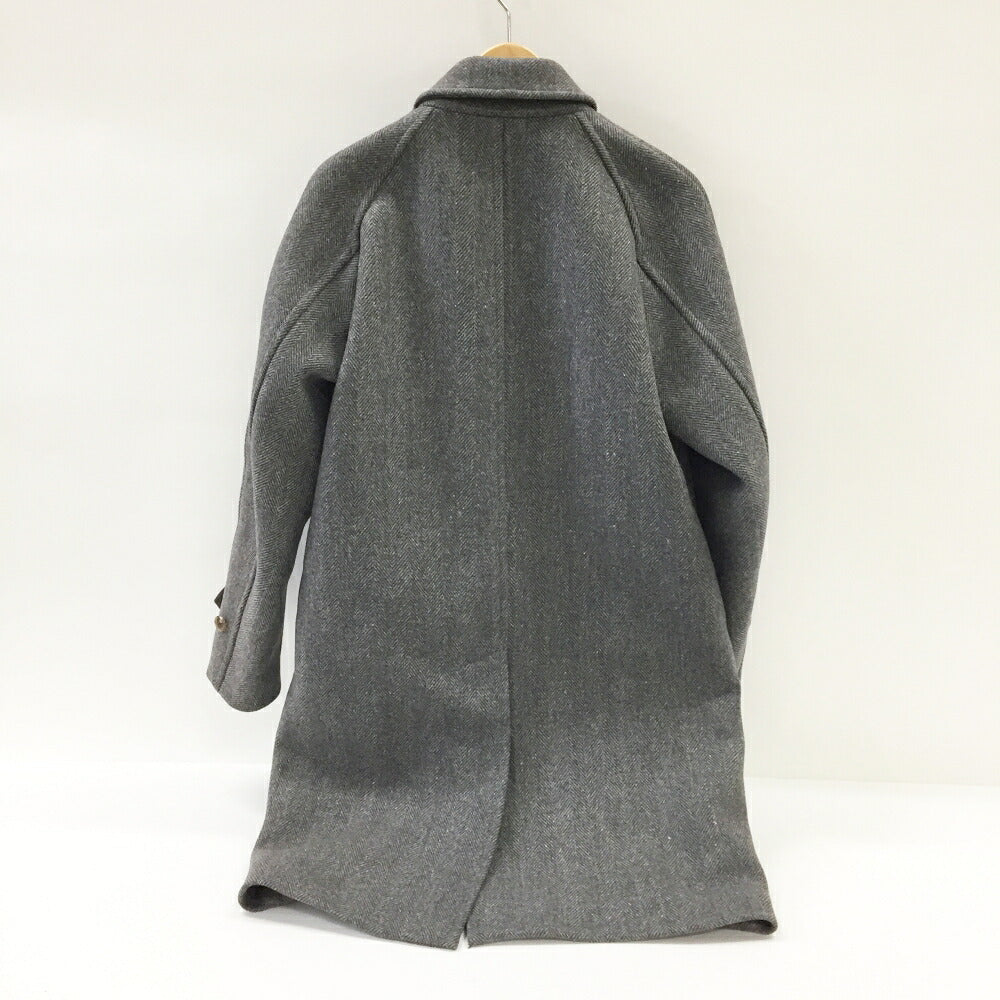 AURALEE Melton Balmacaan Coat Gray Size 3