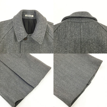 AURALEE Melton Balmacaan Coat Gray Size 3