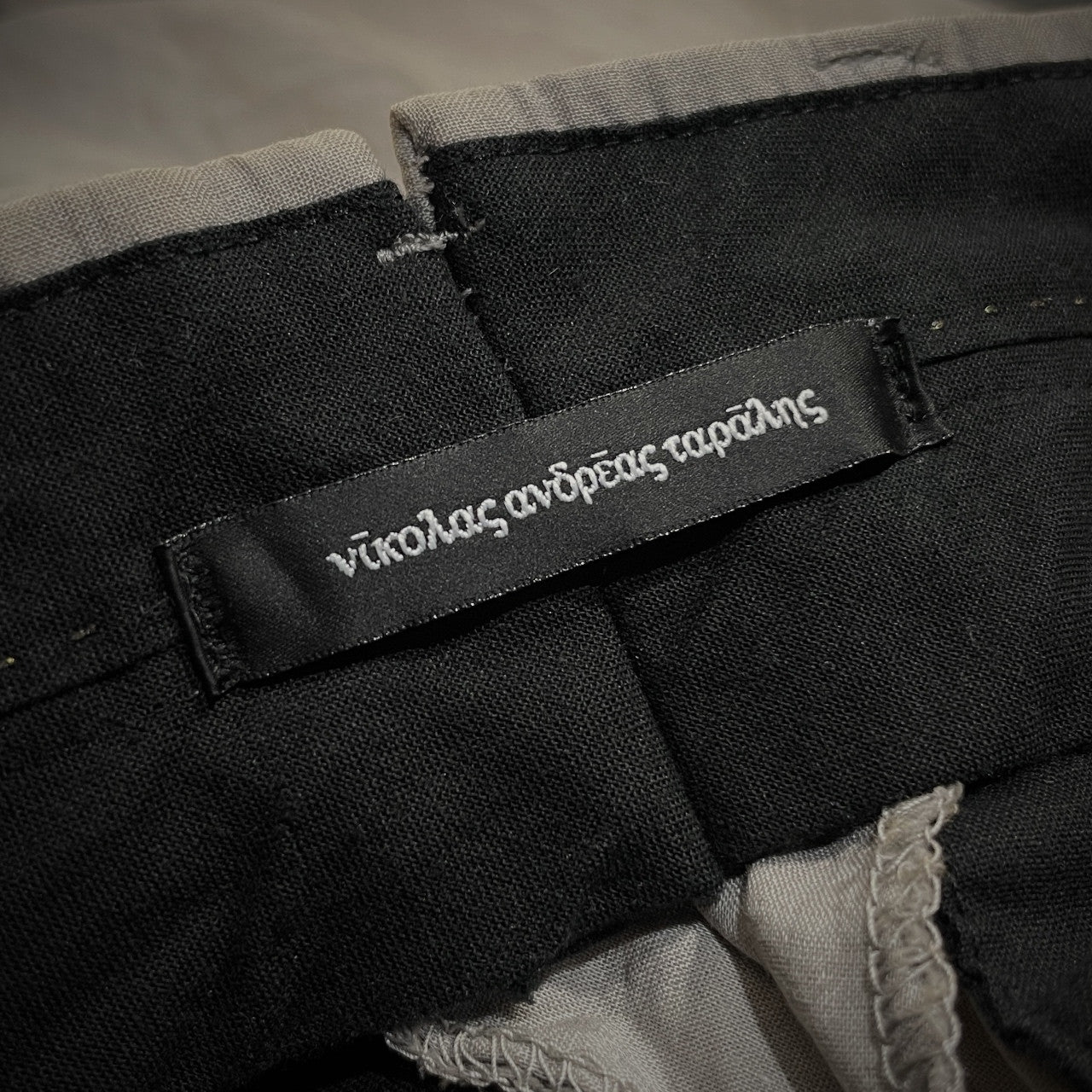 Nicolas Andreas Taralis Gray Cotton Gauze Slim Size 44