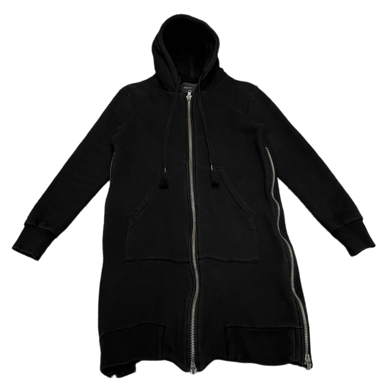 S'exprimer Fleece Lined Double Side Zip Long Hoodie Size 44