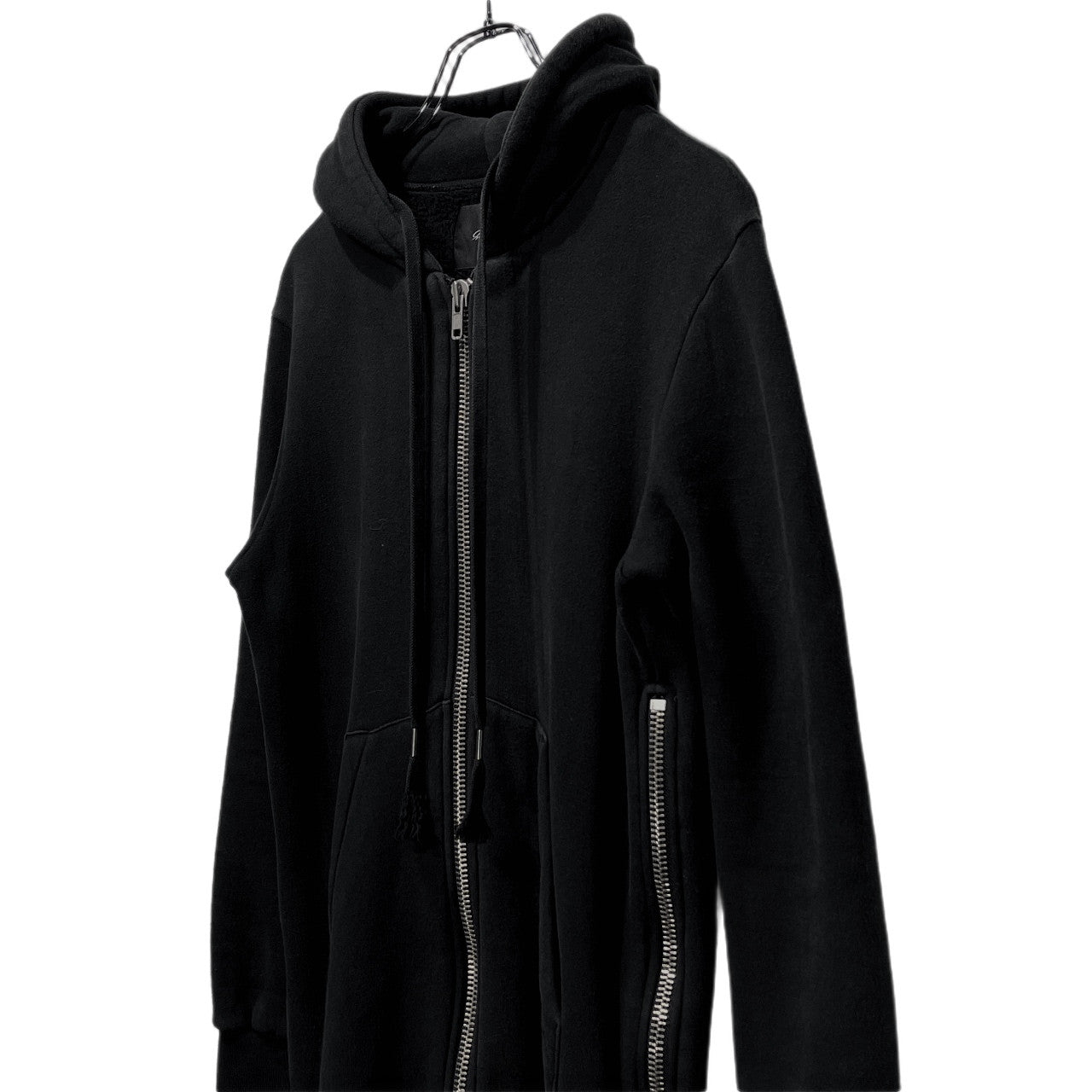 S'exprimer Fleece Lined Double Side Zip Long Hoodie Size 44