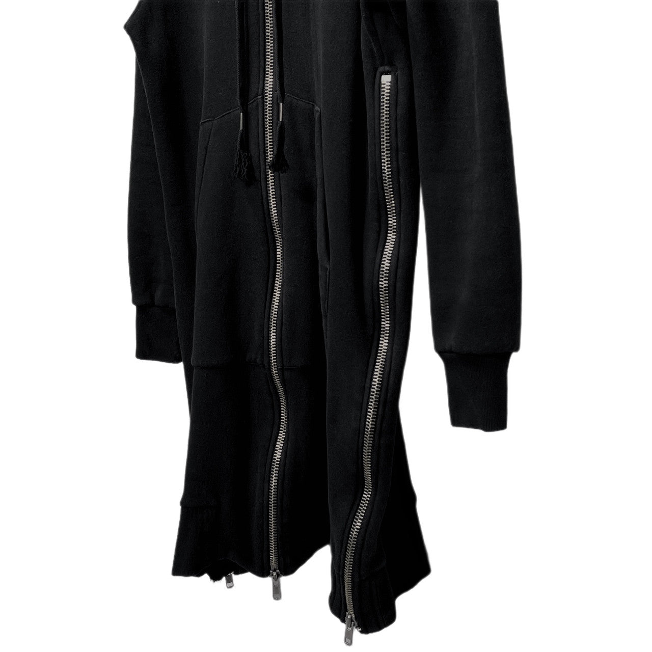 S'exprimer Fleece Lined Double Side Zip Long Hoodie Size 44