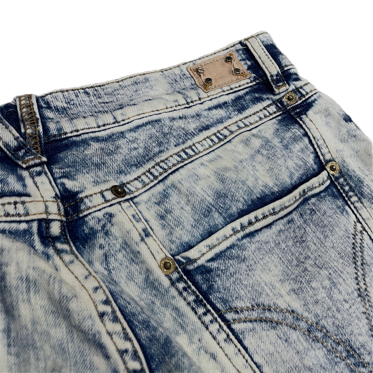 Dolce & Gabbana 00s Y2K Chemical Wash Low-Rise Jeans Size 27
