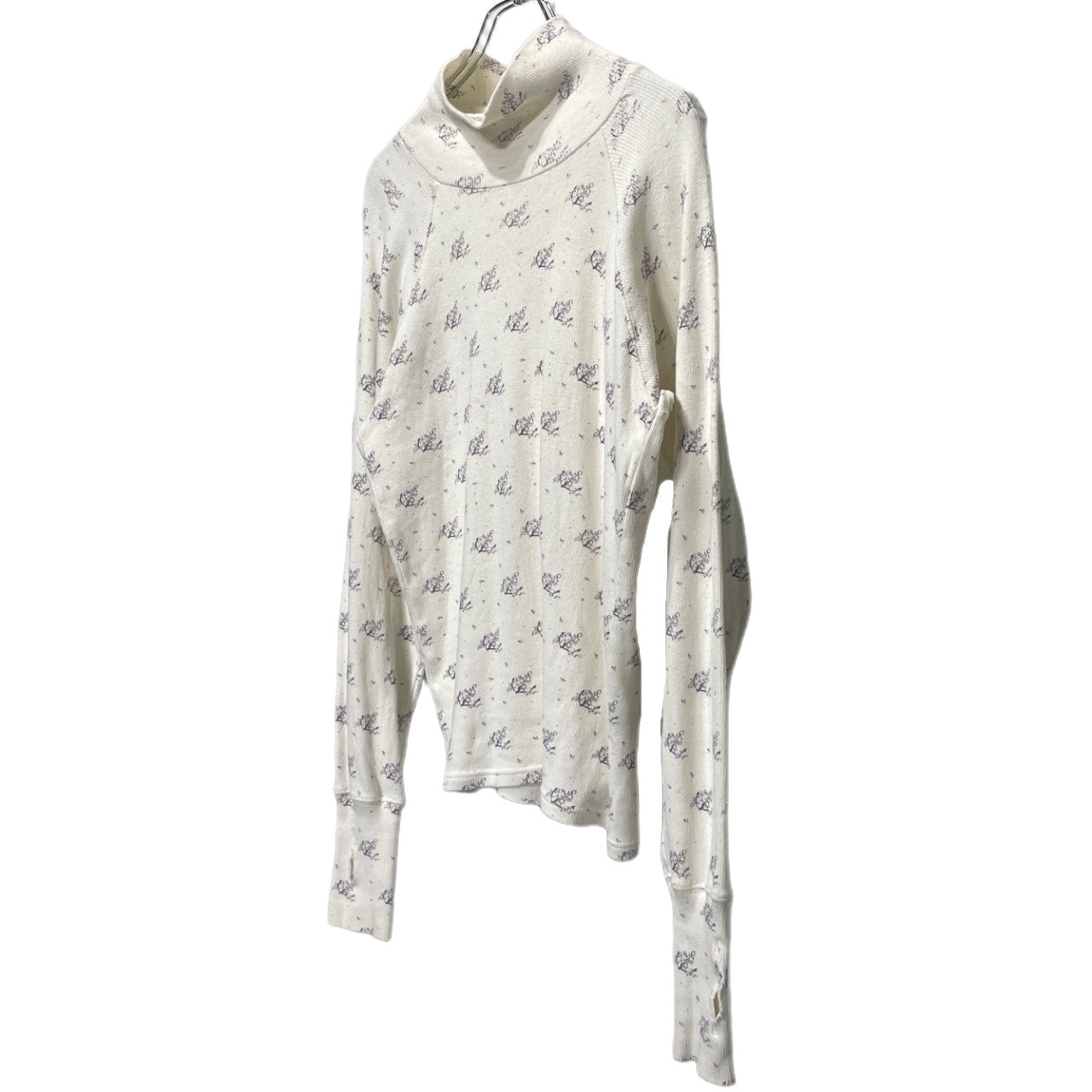 Kapital All-Over Anchor Print Bottleneck T-Shirt Size S
