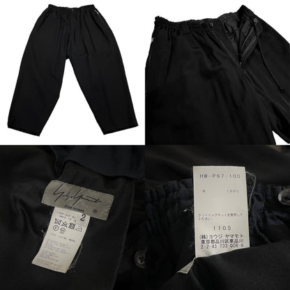 Yohji Yamamoto 18AW Gabardine Ball Chain Pocket Pants Size 2