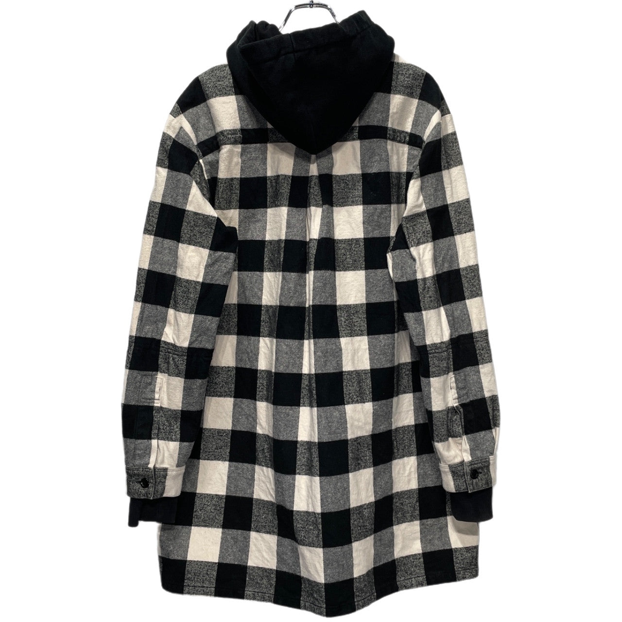 DEFORMATER N/07 Heavy Flannel Check Hoody Hoodie Size L