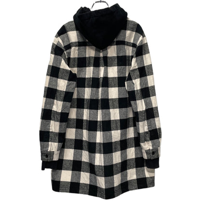 DEFORMATER N/07 Heavy Flannel Check Hoody Hoodie Size L