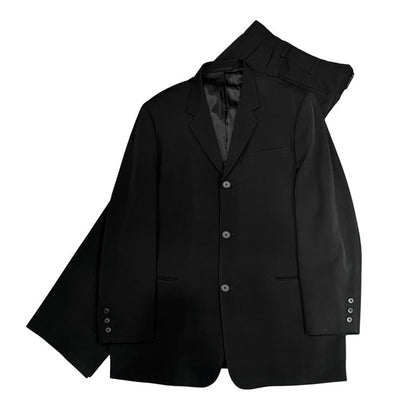 Y's for men 90s Wool Gabardine Suit Black Size M