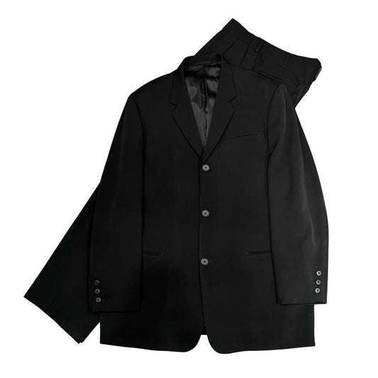 Y's for men 90s Wool Gabardine Suit Black Size M