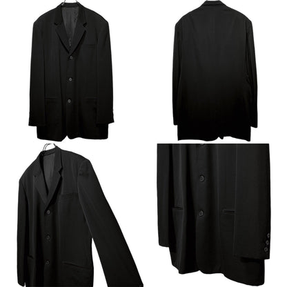Y's for men 90s Wool Gabardine Suit Black Size M
