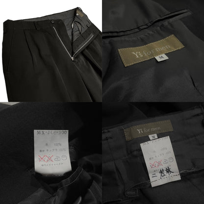 Y's for men 90s Wool Gabardine Suit Black Size M
