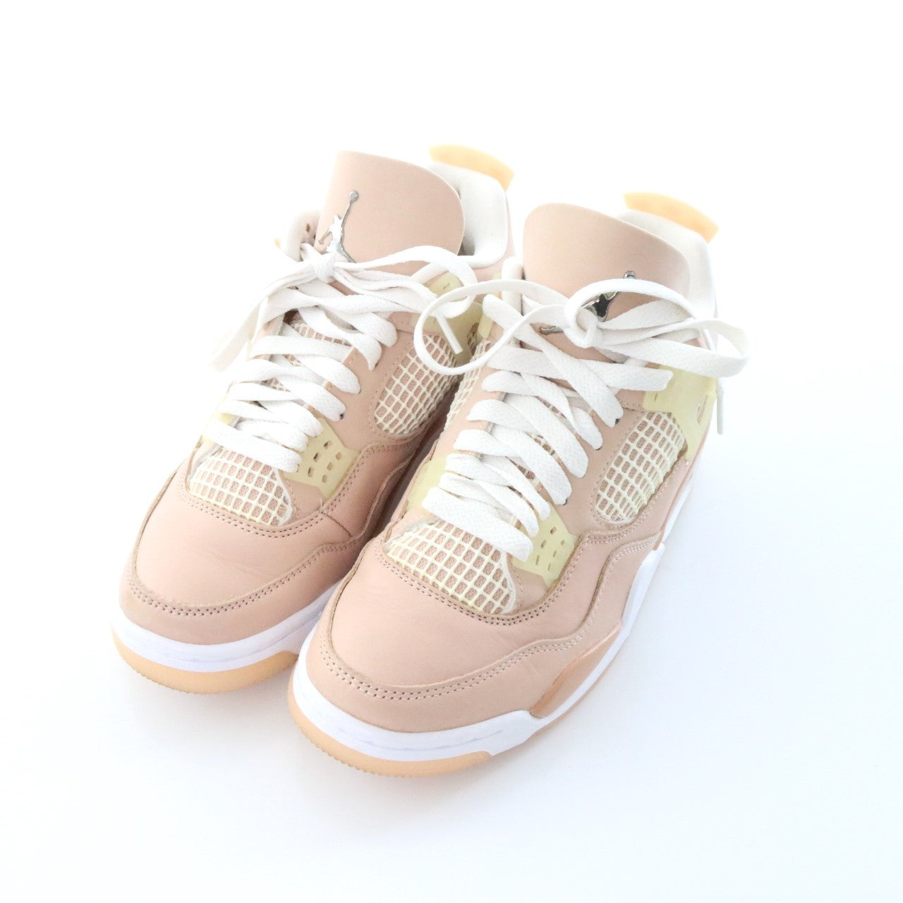 NIKE Air Jordan 4 Shimmer Sneakers Beige Size 23.5cm