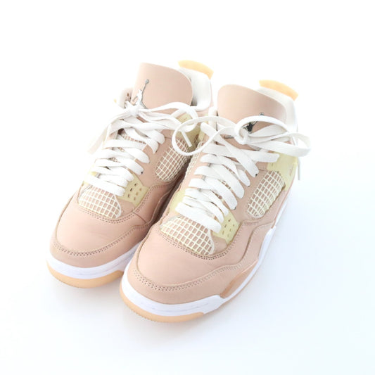 NIKE Air Jordan 4 Shimmer Sneakers Beige Size 23.5cm