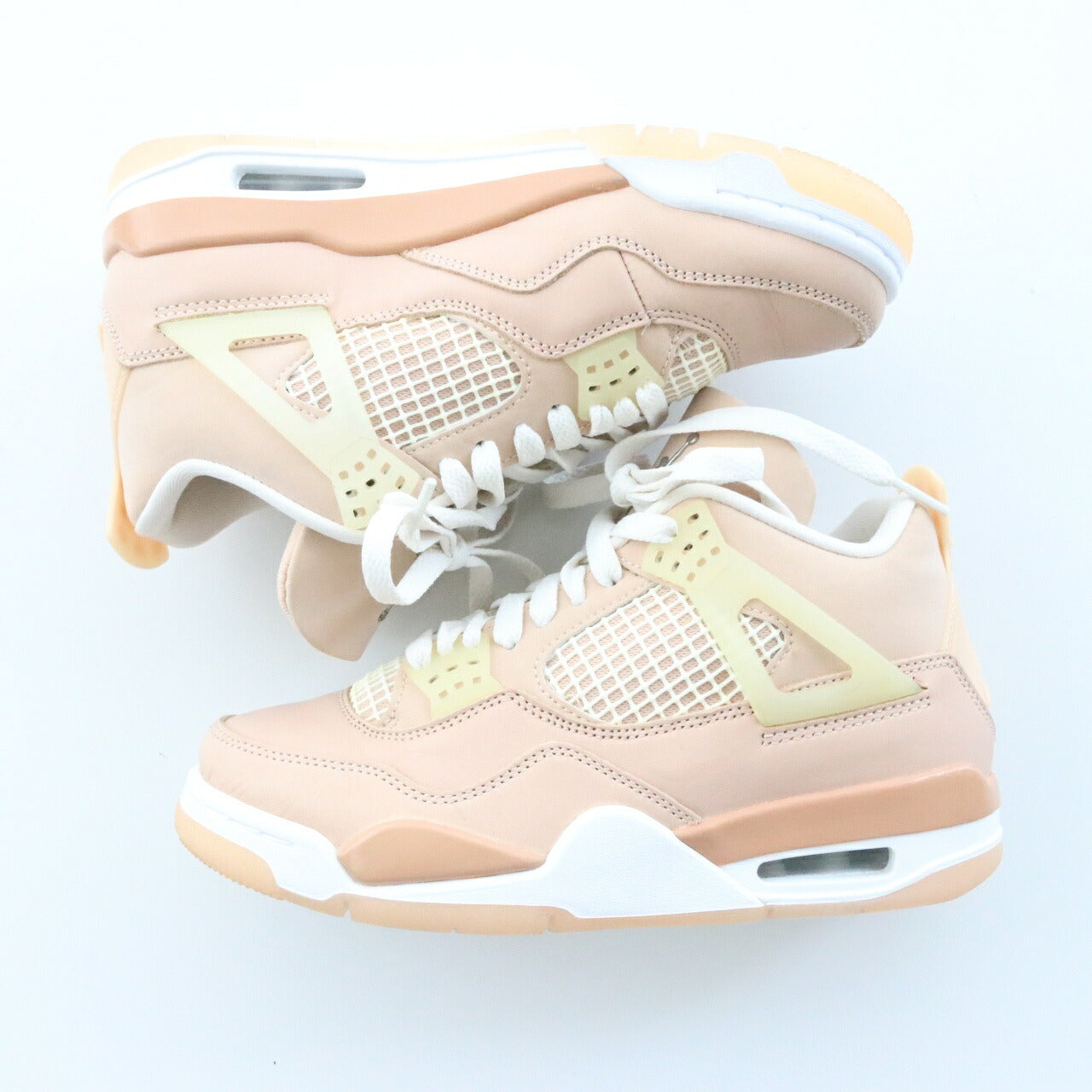 NIKE Air Jordan 4 Shimmer Sneakers Beige Size 23.5cm