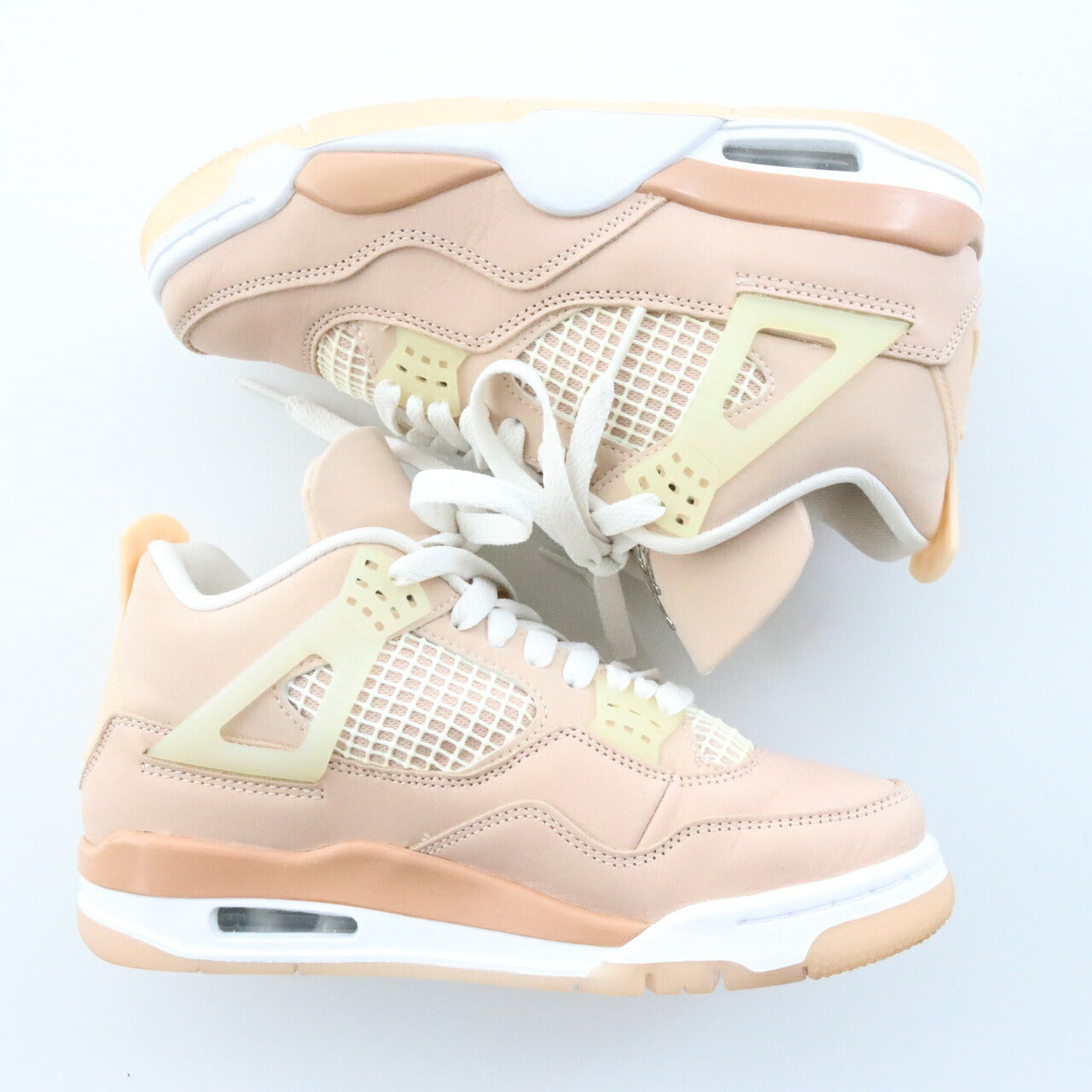 NIKE Air Jordan 4 Shimmer Sneakers Beige Size 23.5cm